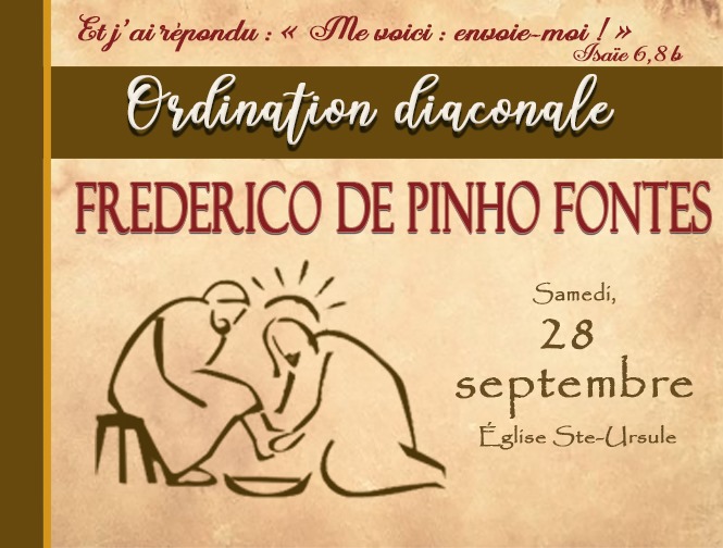 Ordination diaconale de Frederico de Pinho Fontes